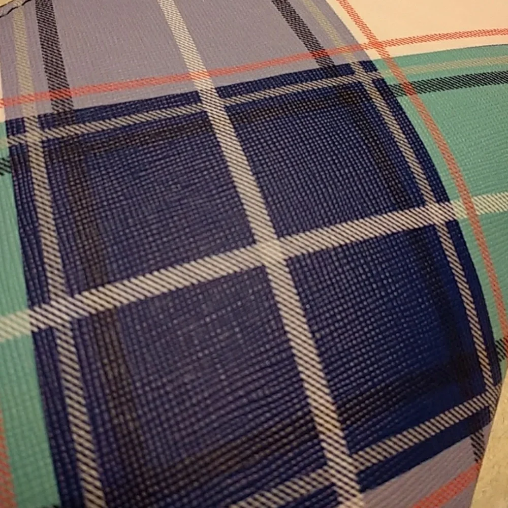 Plaid RFID-Blocking Crossbody Wallet